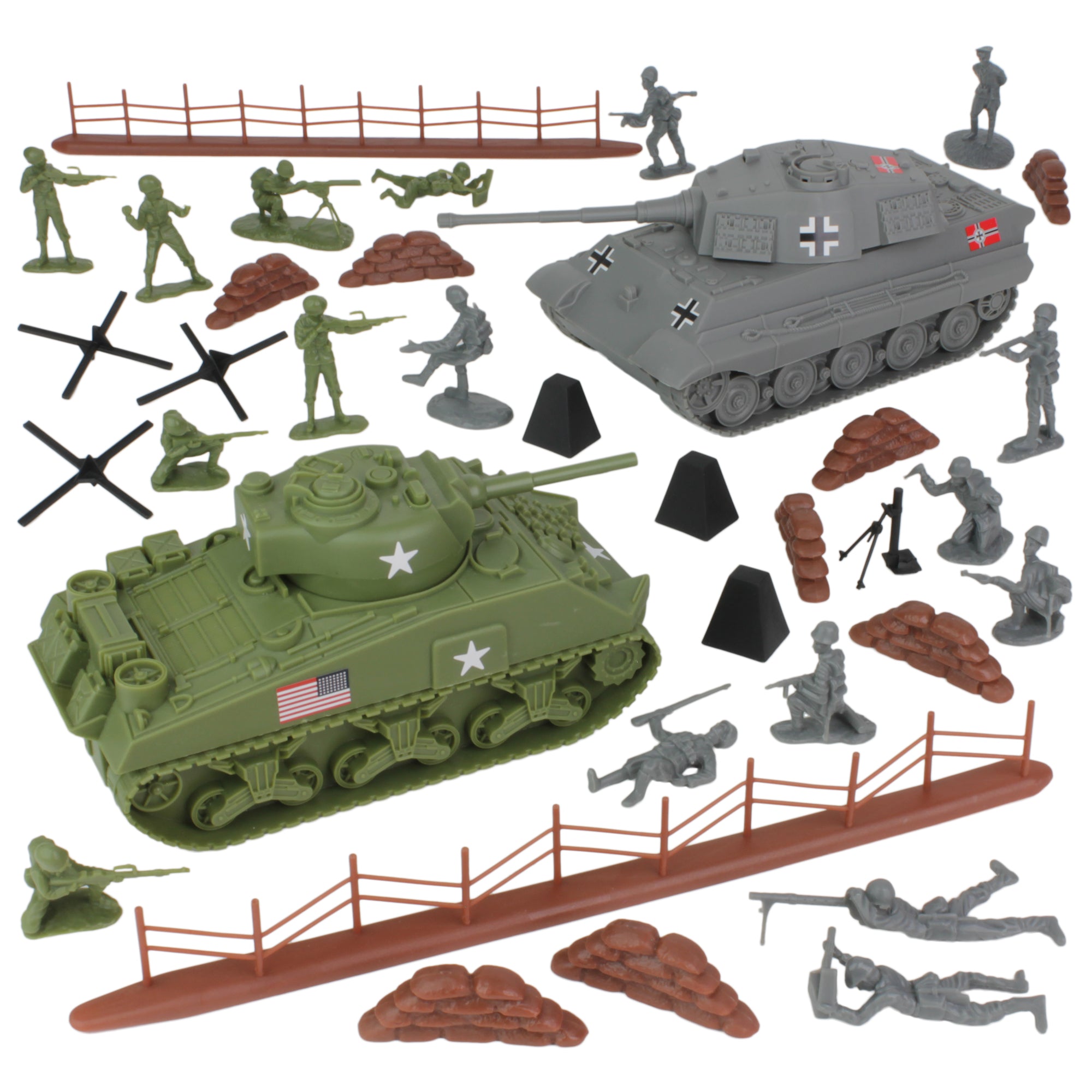 BMC WW2 D-Day Tank Battle - 36pc Plastic Army Men Playset – BMC Toys