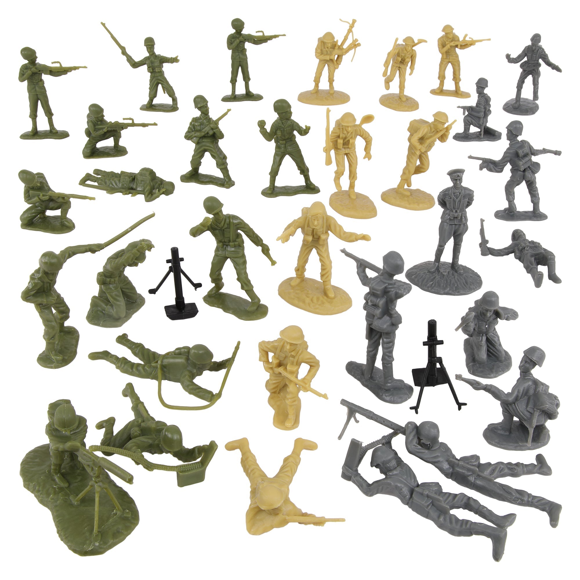 BMC D-Day WW2 Plastic Army Men Toy Soldiers 34 Brit American