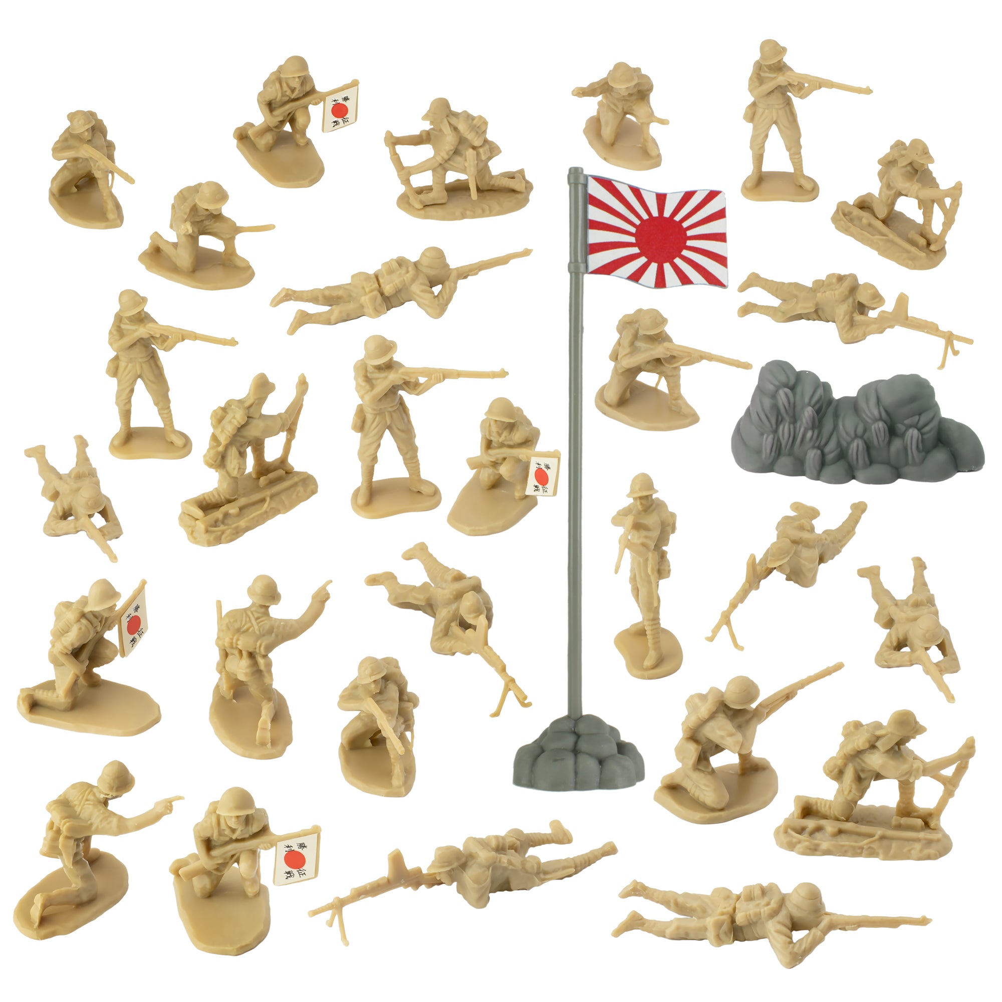 BMC WW2 Japanese Plastic Army Men 30 Japanese Imperial Soldier