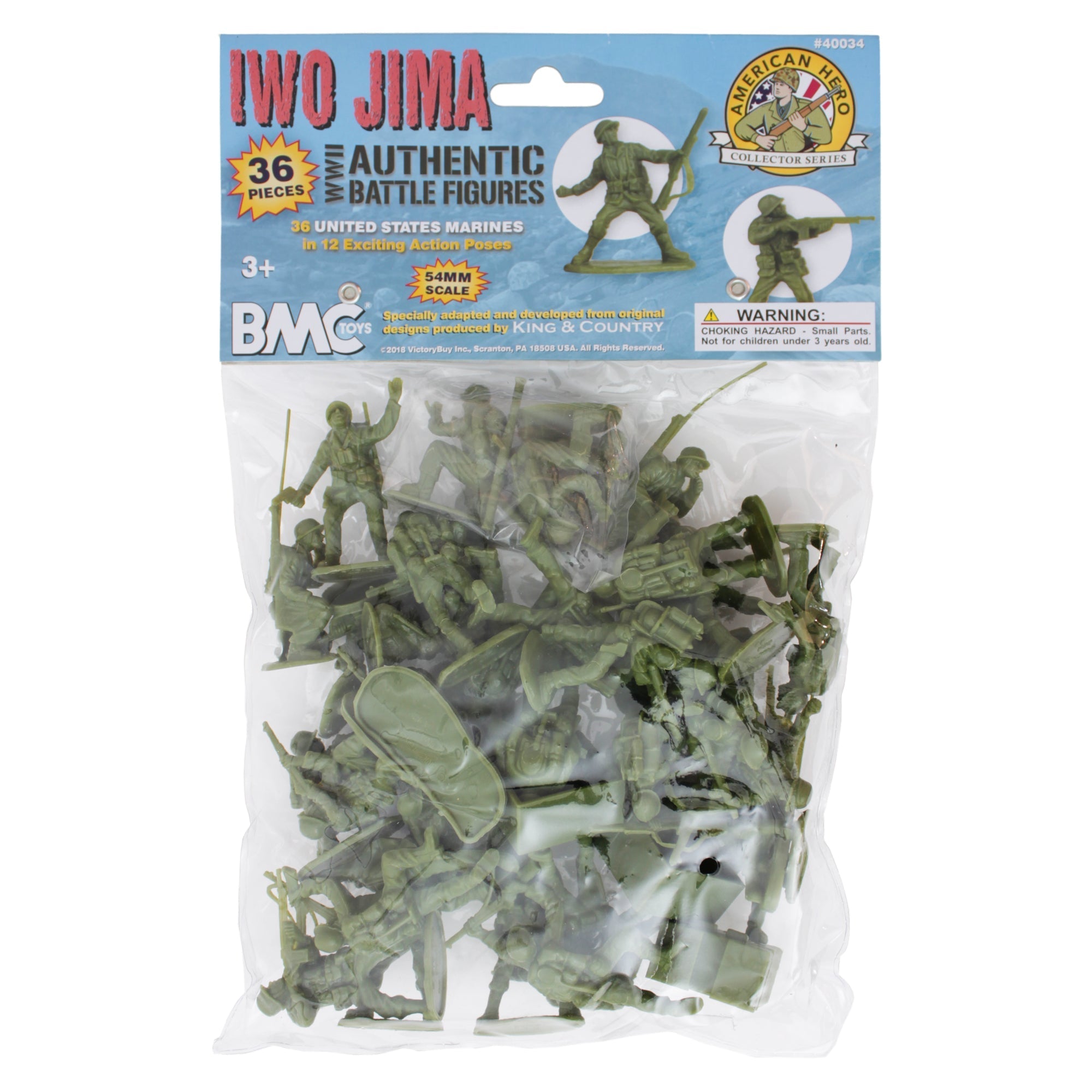 BMC WW2 Iwo Jima US Marines Plastic Army Men American Soldier