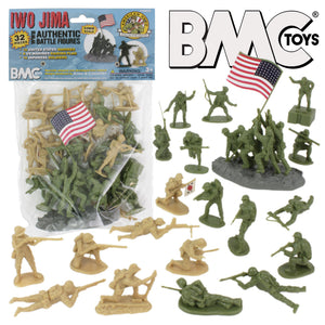 BMC WW2 Iwo Jima American and Japanese soldier figures