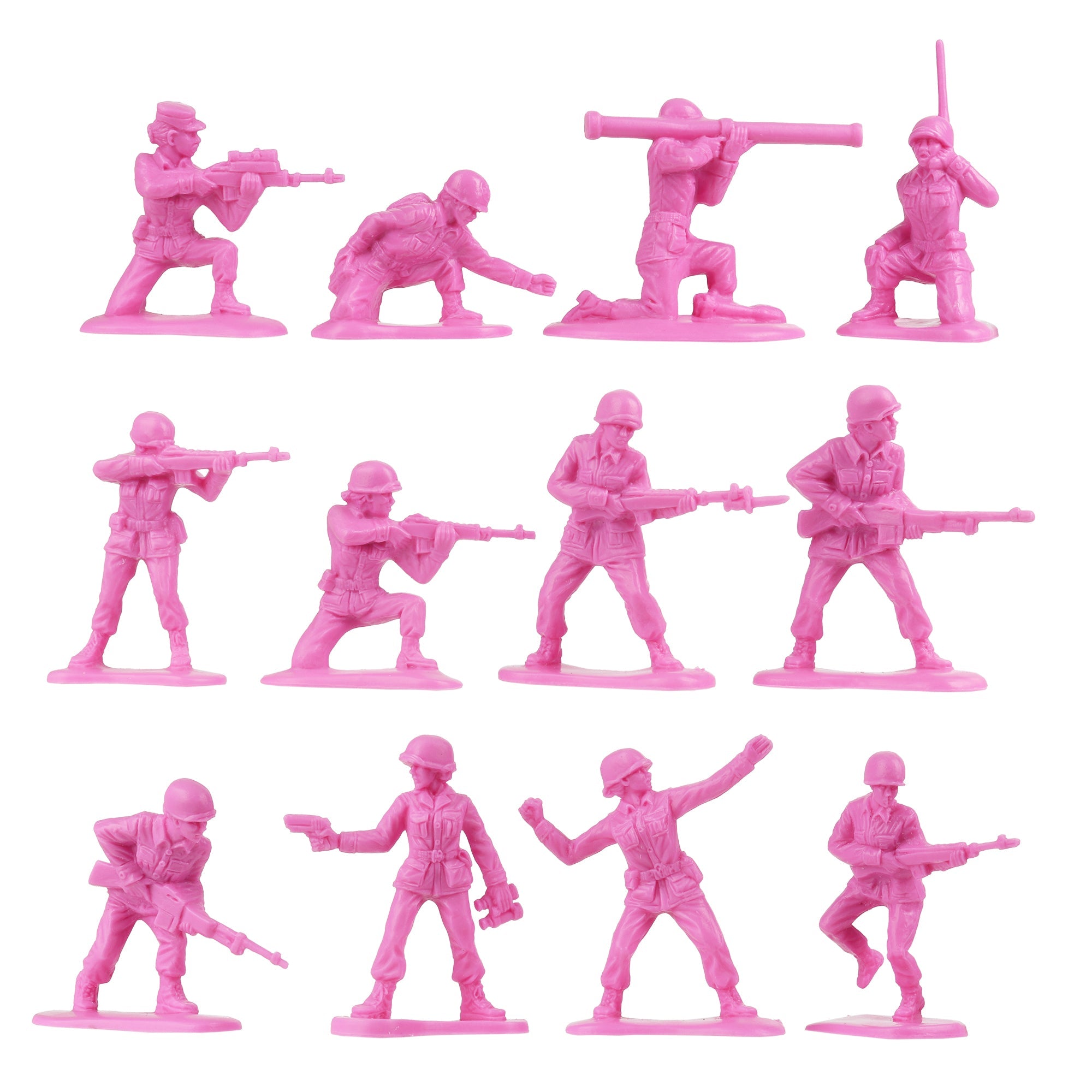 BMC PLASTIC ARMY WOMEN - Pink 36pc Female Soldier Figures - Made in US BMC Toys BMC PLASTIC ARMY WOMEN - Pink 36pc Female Soldier Figures - Made in US BMC Toys