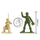 BMC Toys Plastic Army Women Medical Team and Specialists OD Green and Tan Color Scale