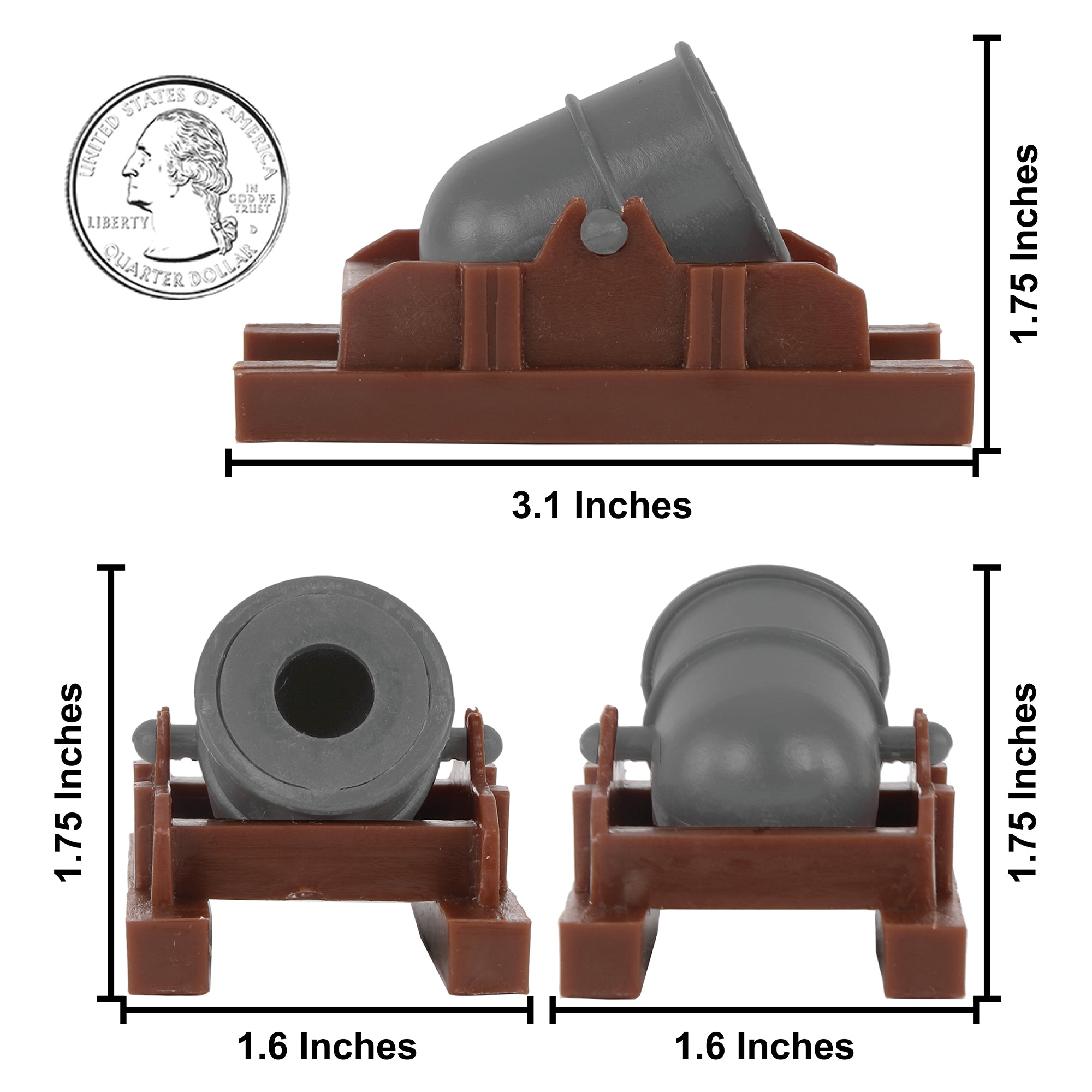 BMC Revolutionary War Cannon Mortar Miniature Plastic Soldier Set