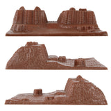 BMC Toys American Revolutionary War Battle of Yorktown Brown Color Redoubt Terrain Side Views