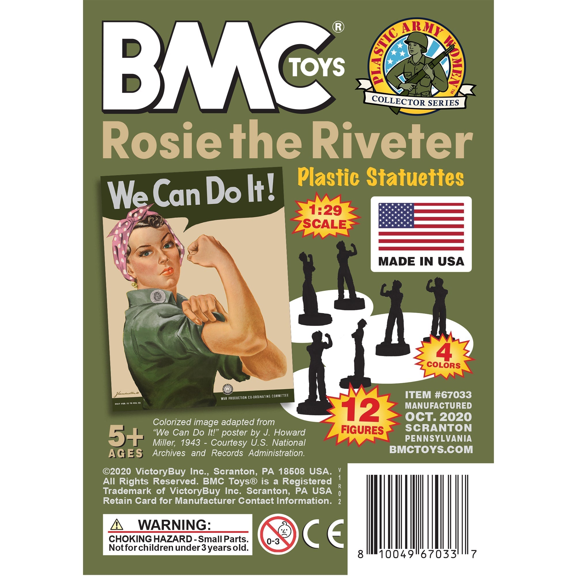 BMC ROSIE the RIVETER Plastic Figures Patriotic Poster Color