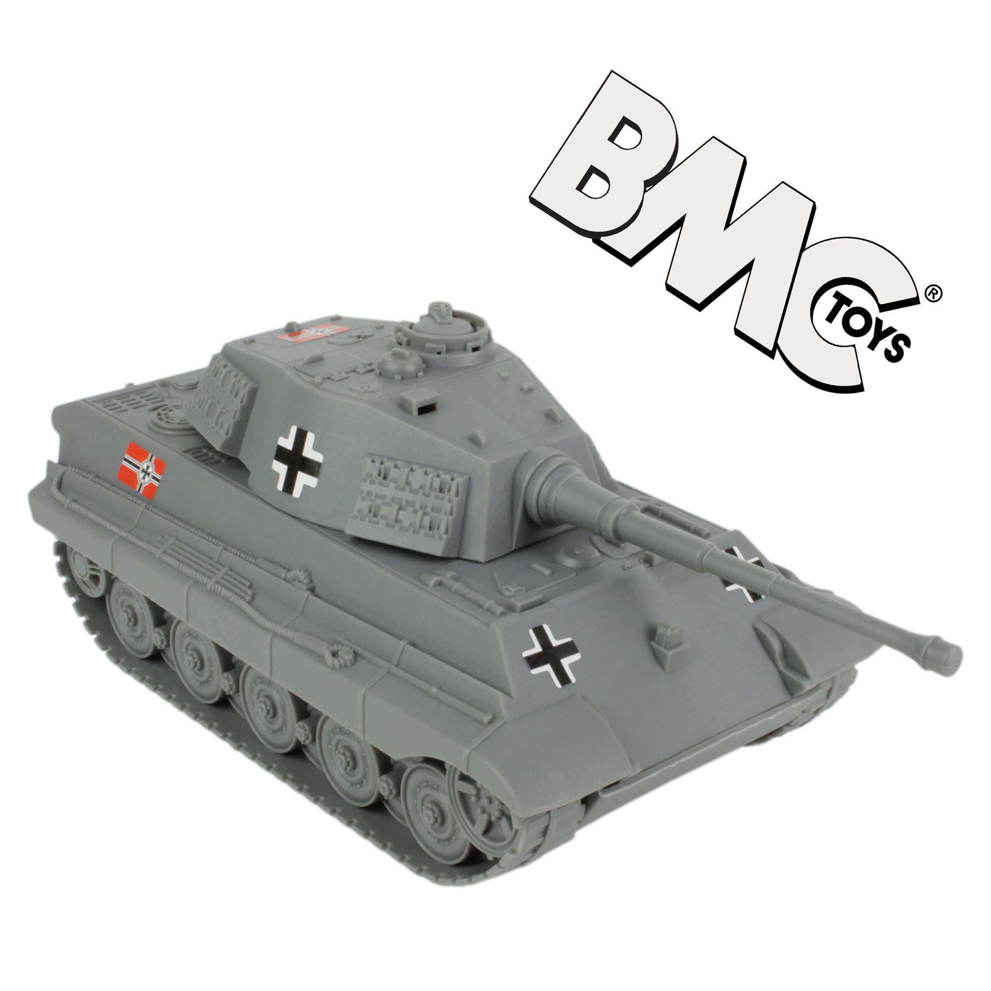 BMC German Army King Tiger Tank Toy Gray 132 for 54mm Army Men