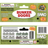 BMC WW2 Blockhouse Bunker Doors Signs Ladders Gray Plastic Army Men Playset Accessories Header Card Art