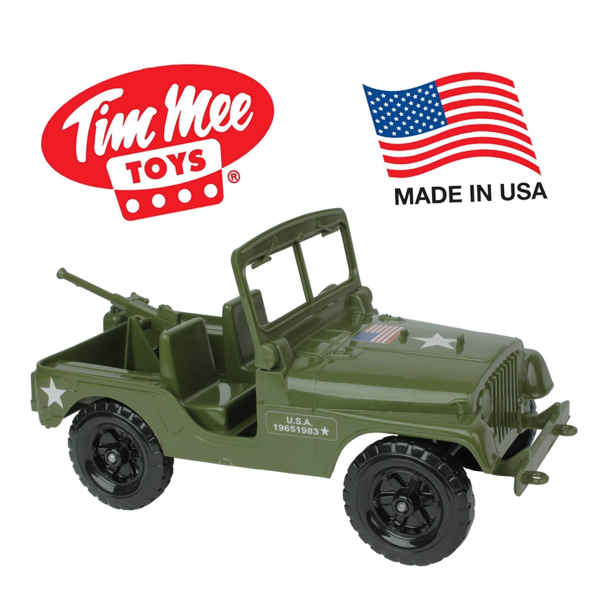 TimMee RECON PATROL M38 Military Truck Olive Green Action Figure