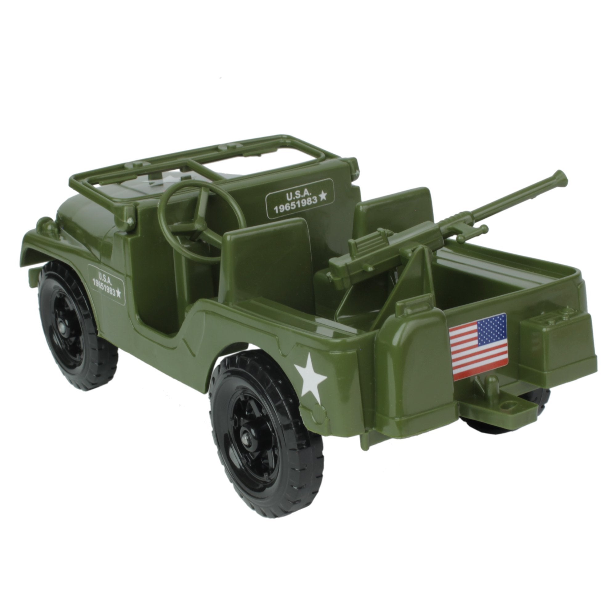 TimMee RECON PATROL M38 Military Truck Olive Green Action Figure