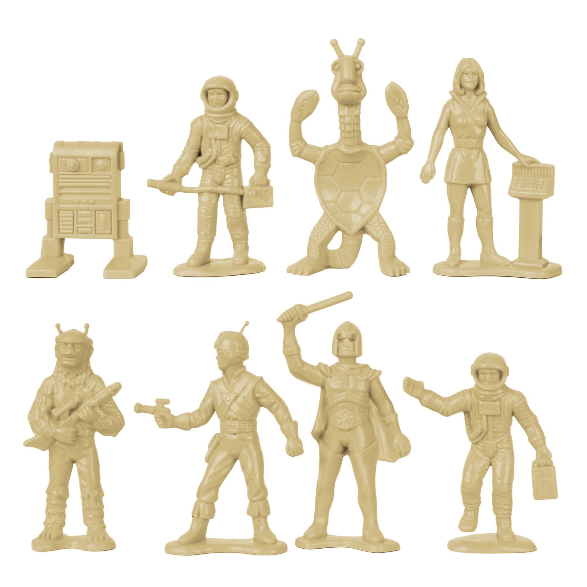TimMee Galaxy Laser Team SPACE Figures Tan vs Green 50pc Set US