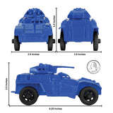 Tim Mee Toy Modern Armored Cars Blue Scale