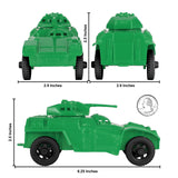 Tim Mee Toy Modern Armored Cars Green Scale