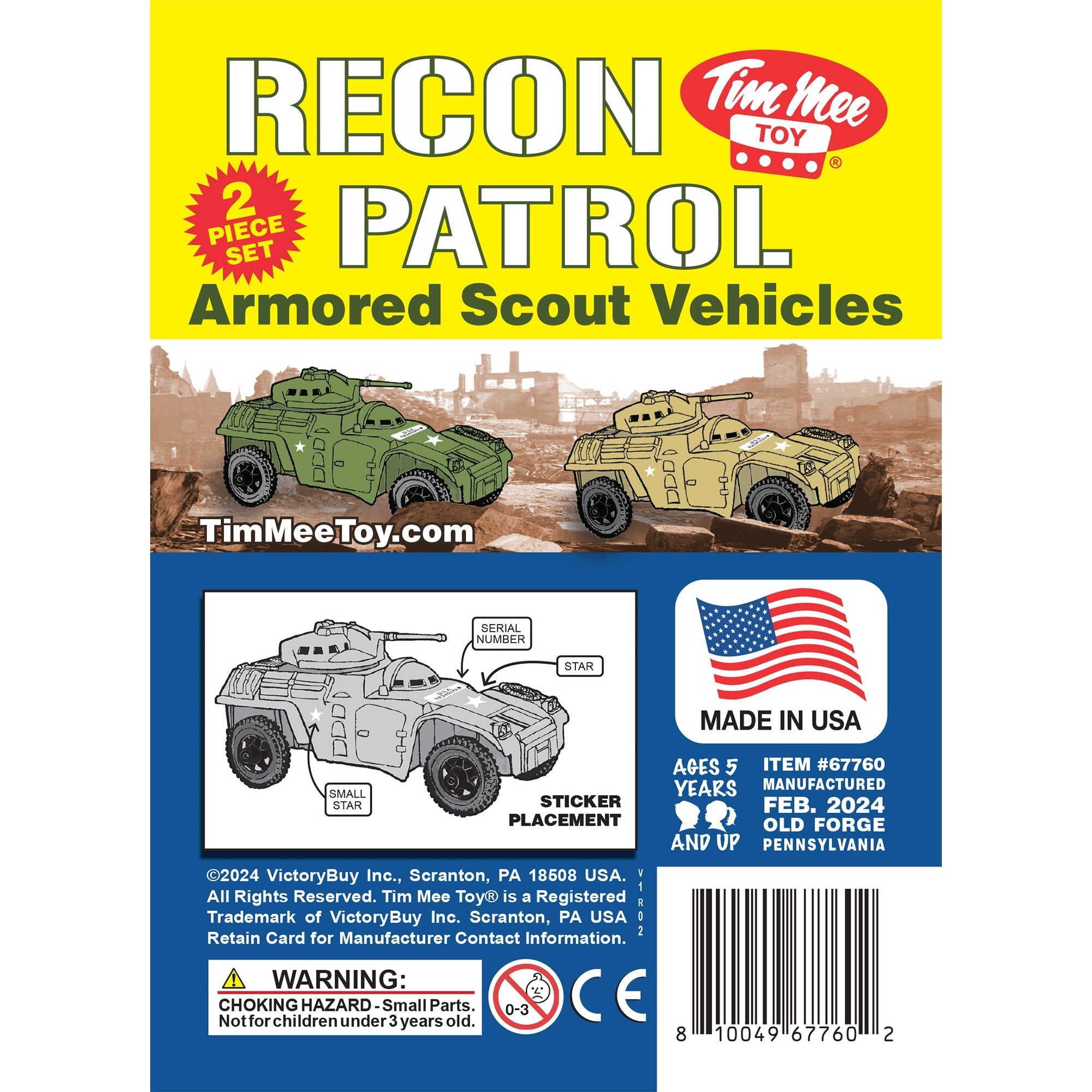 TimMee RECON PATROL Armored Cars - Plastic Army Men Scout Vehicles
