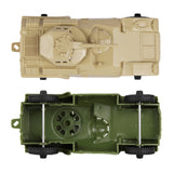 Tim Mee Toy Modern Armored Cars OD Green and Tan Top and Bottom