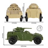 Tim Mee Toy Modern Armored Cars OD Green and Tan Scale