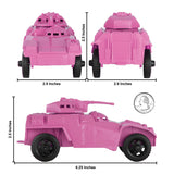 Tim Mee Toy Modern Armored Cars Pink Scale