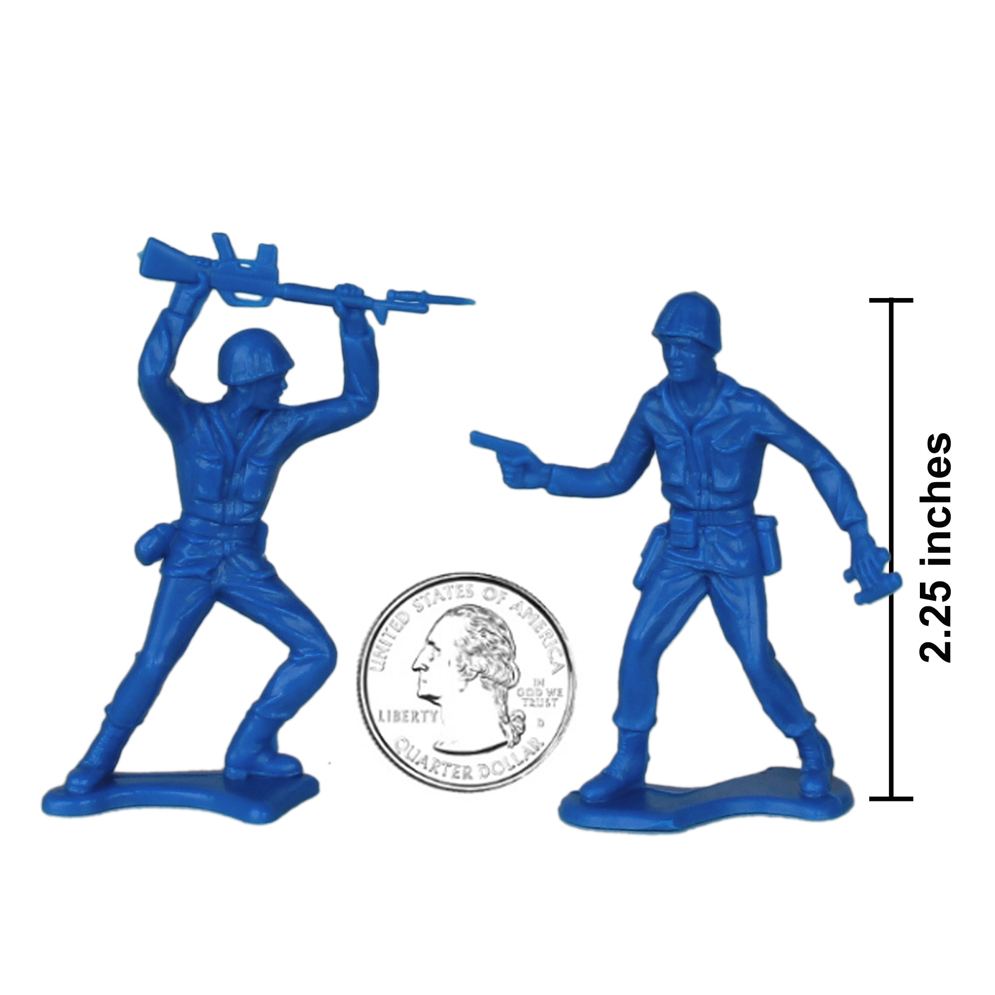 TimMee PLASTIC ARMY Men Blue 48pc Toy Soldier Figures - USA Made