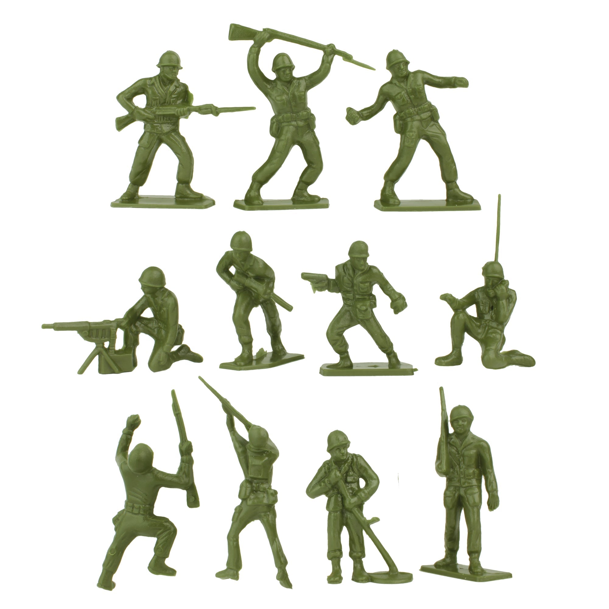 ミリタリー TOY SOLDIER BMC Marx Plastic Army Men US Soldiers - OD Green 31pc WW2 Figures