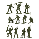 Tim Mee Toy WW2 Plastic Army Men DK Novelties Olive Green Close Up Back View
