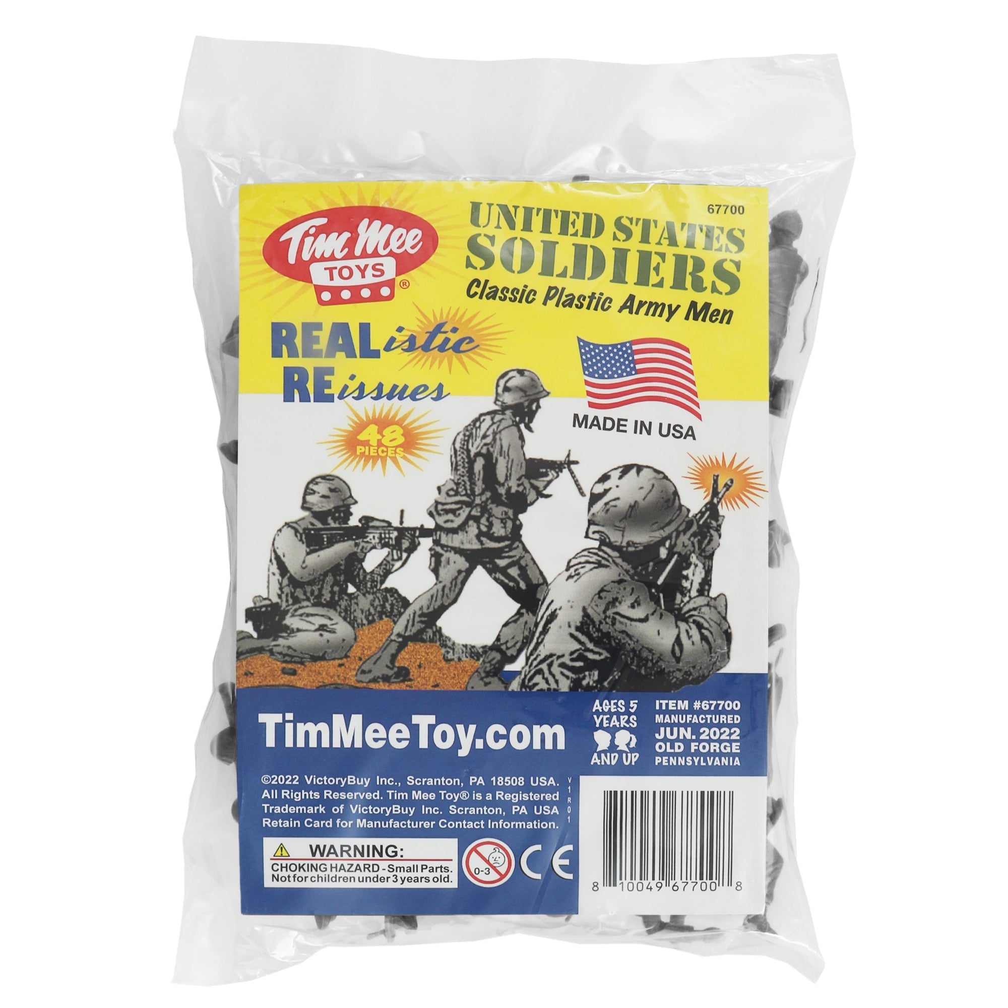 ARMY⭐︎　精米 TimMee PLASTIC ARMY Men Gray 48pc Toy Soldier Figures - USA Made