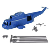 Tim Mee Toy Army Sea King Rescue Helicopter Blue Color Parts