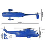 Tim Mee Toy Army Sea King Rescue Helicopter Blue Color Scale