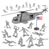 Tim Mee Toy Army Rescue Helicopter Gray Vignette