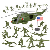 Tim Mee Toy Army Medical Rescue Helicopter OD Green Vignette