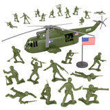 Tim Mee Toy Army Sea King Rescue Helicopter OD Green Military Vignette