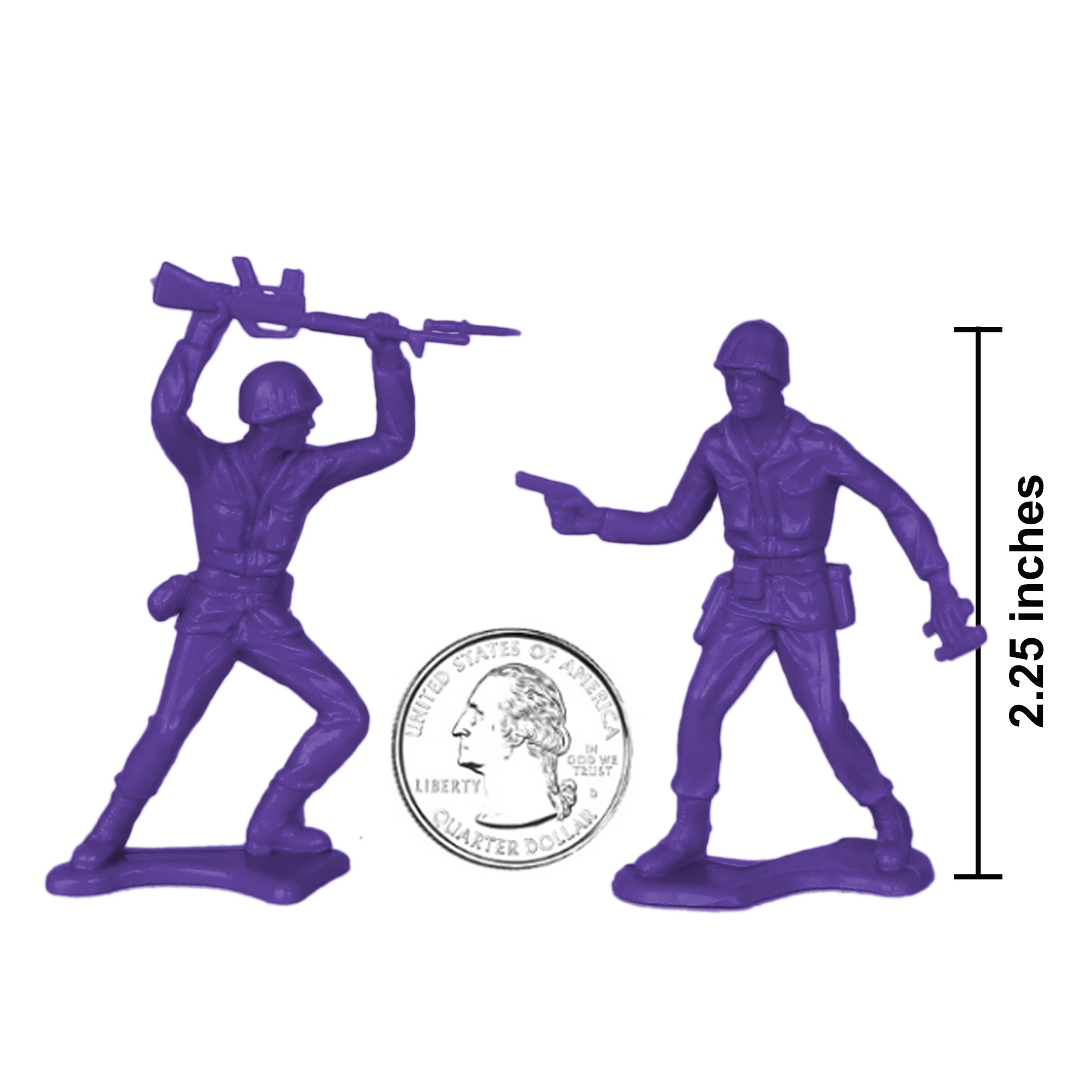 TimMee PLASTIC ARMY Men Purple 48pc Toy Soldier Figures - USA Made