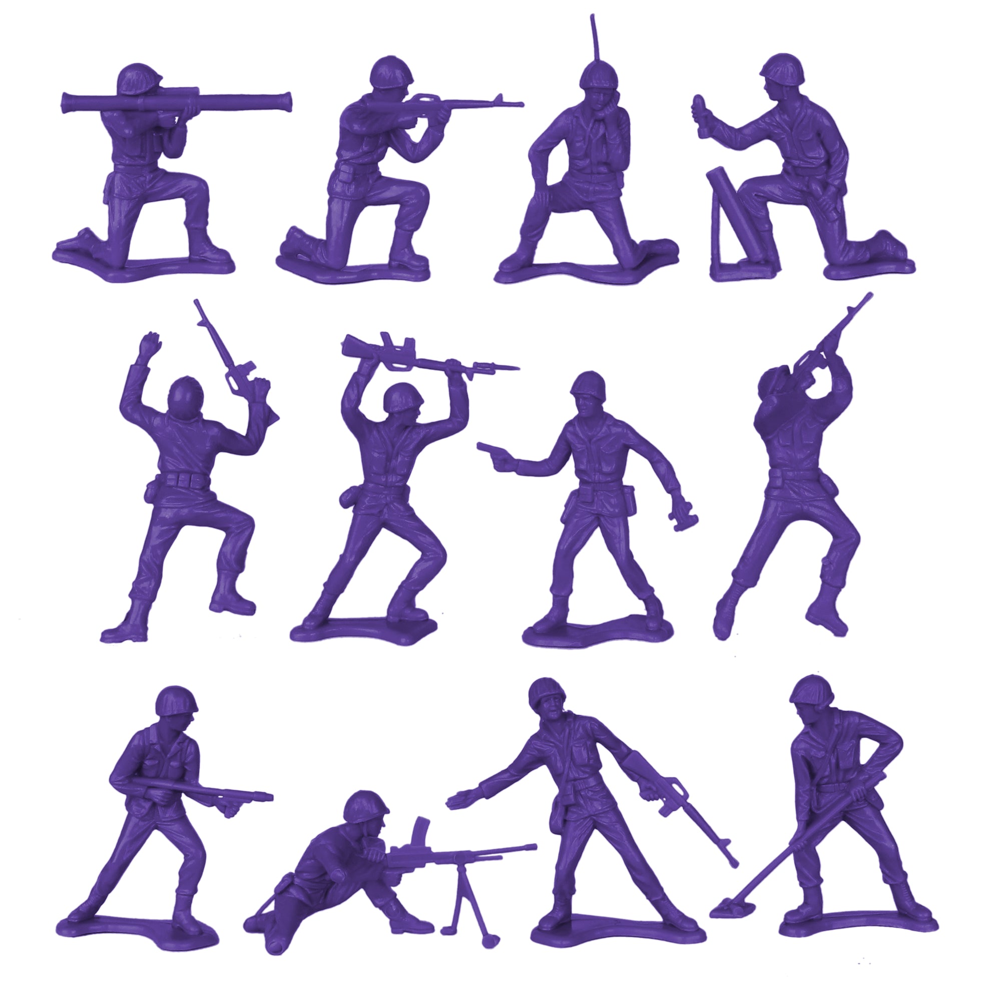 TimMee PLASTIC ARMY Men Purple 48pc Toy Soldier Figures - USA Made TimMee PLASTIC ARMY Men Purple 48pc Toy Soldier Figures - USA Made