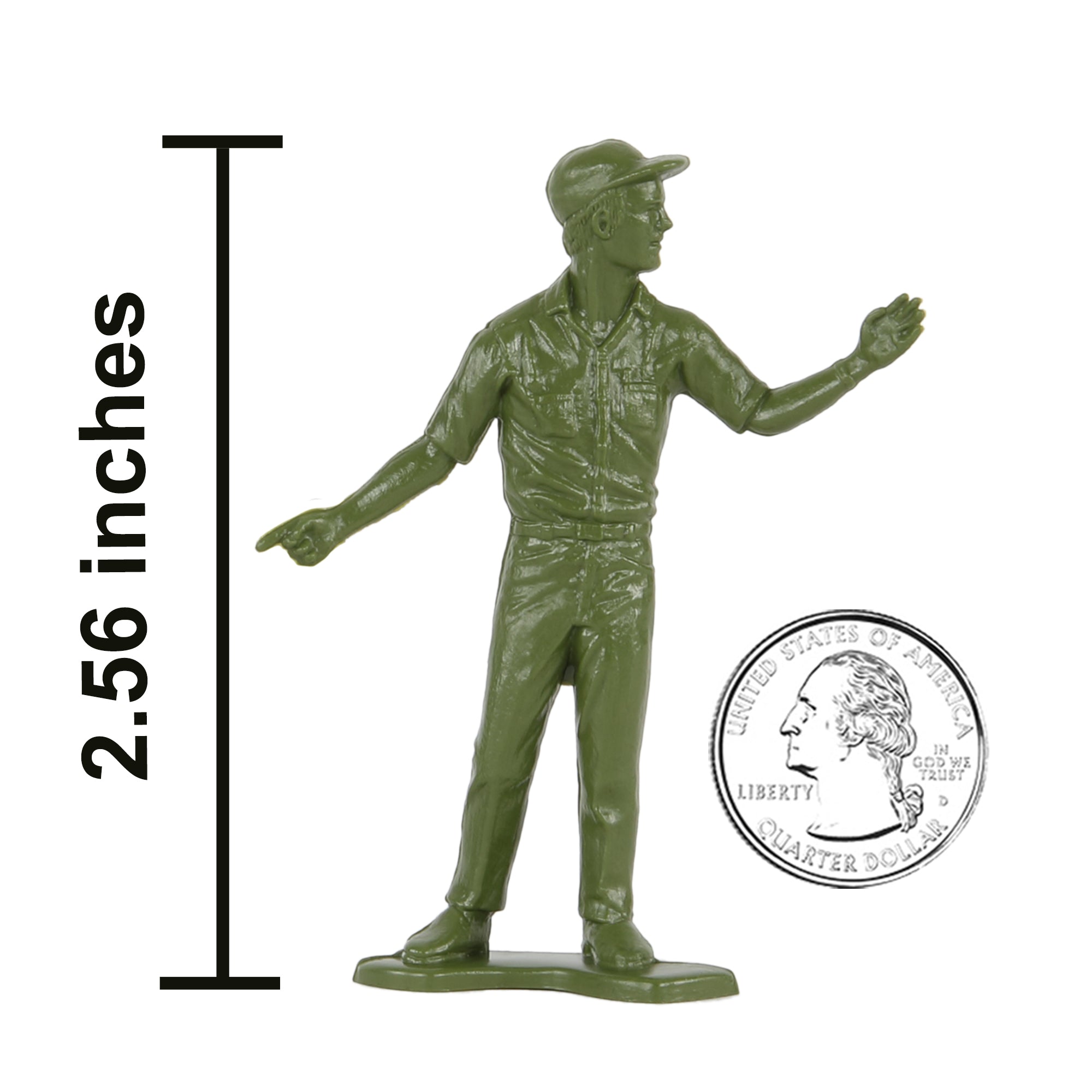 TimMee Military MECHANICS & MEDIA OD Green 18 Plastic Army Men