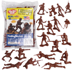  Tim Mee Toy Plastic Army Men Rust Brown Soldier Figures Main Image