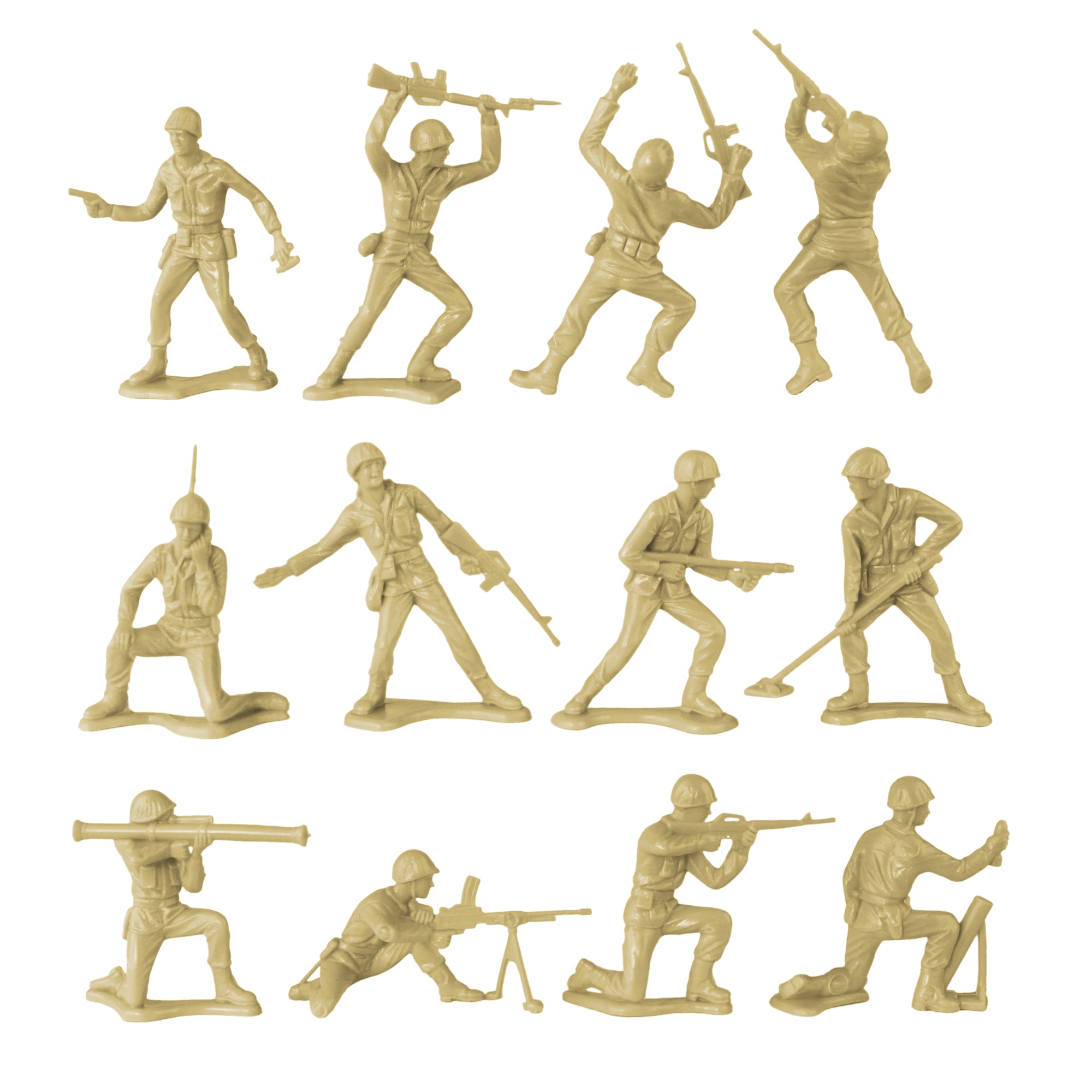 BMC Classic Desert Storm Plastic Army Men Gulf War Soldier Figures