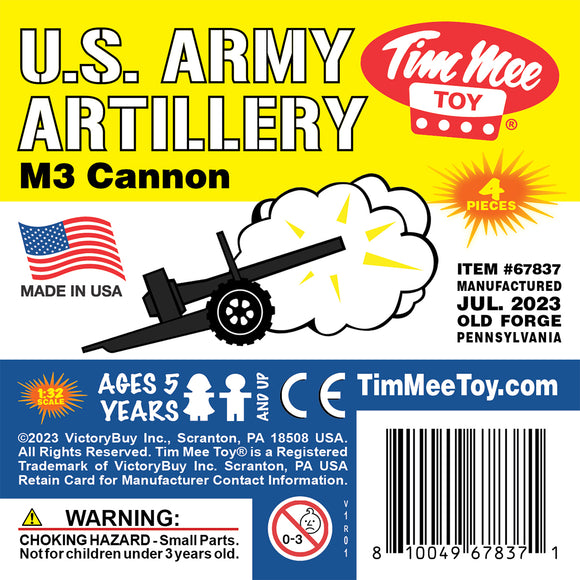 Tim Mee Toy M3 Artillery Anti-Tank Cannon Black Insert Art