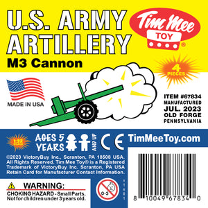 Tim Mee Toy M3 Artillery Anti-Tank Cannon Green Insert Art