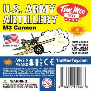 Tim Mee Toy M3 Artillery Anti-Tank Cannon OD Green & Tan Insert Art
