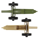 Tim Mee Toy M3 Artillery Anti-Tank Cannon OD Green & Tan Top and Bottom Views