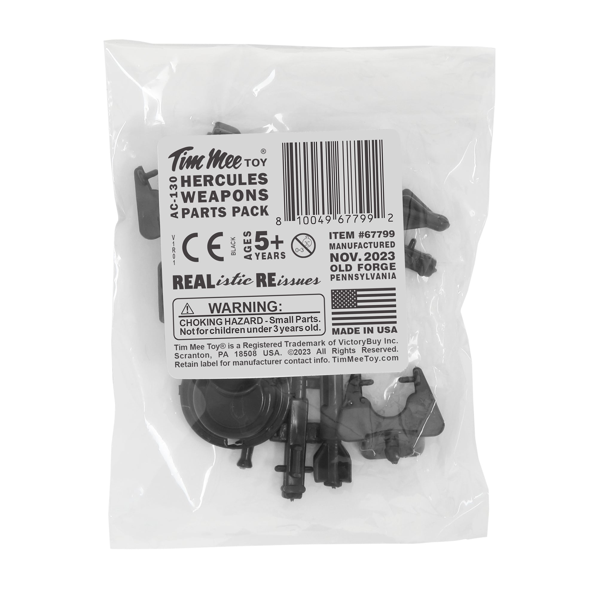 TimMee Plastic Army Men Hercules AC130 Black Weapons Replacement