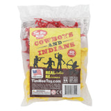 Tim Mee Toy Western Cowboys & Plains Indian Native American Red and Yellow Plastic Toy Figures Package