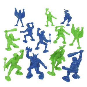 Tim Mee Toy Fantasy Figures Blue & Lime Green Vignette