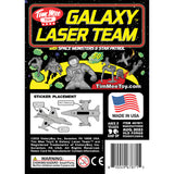 Tim Mee Toy Galaxy Laser Team Figures Black & Silver Gray Insert Art