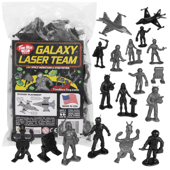 Tim Mee Toy Galaxy Laser Team Figures Black & Silver-Gray Main