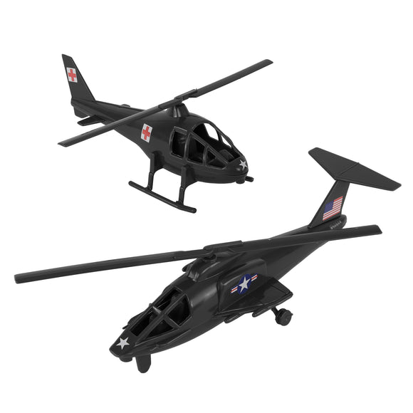 Tim Mee Toy Air Support Attack & Transport Helicopters Black Color Vignette