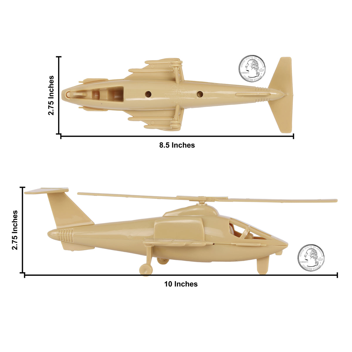 TimMee Air Support HELICOPTERS 2pc Tan Plastic Army Men Choppers – BMC Toys