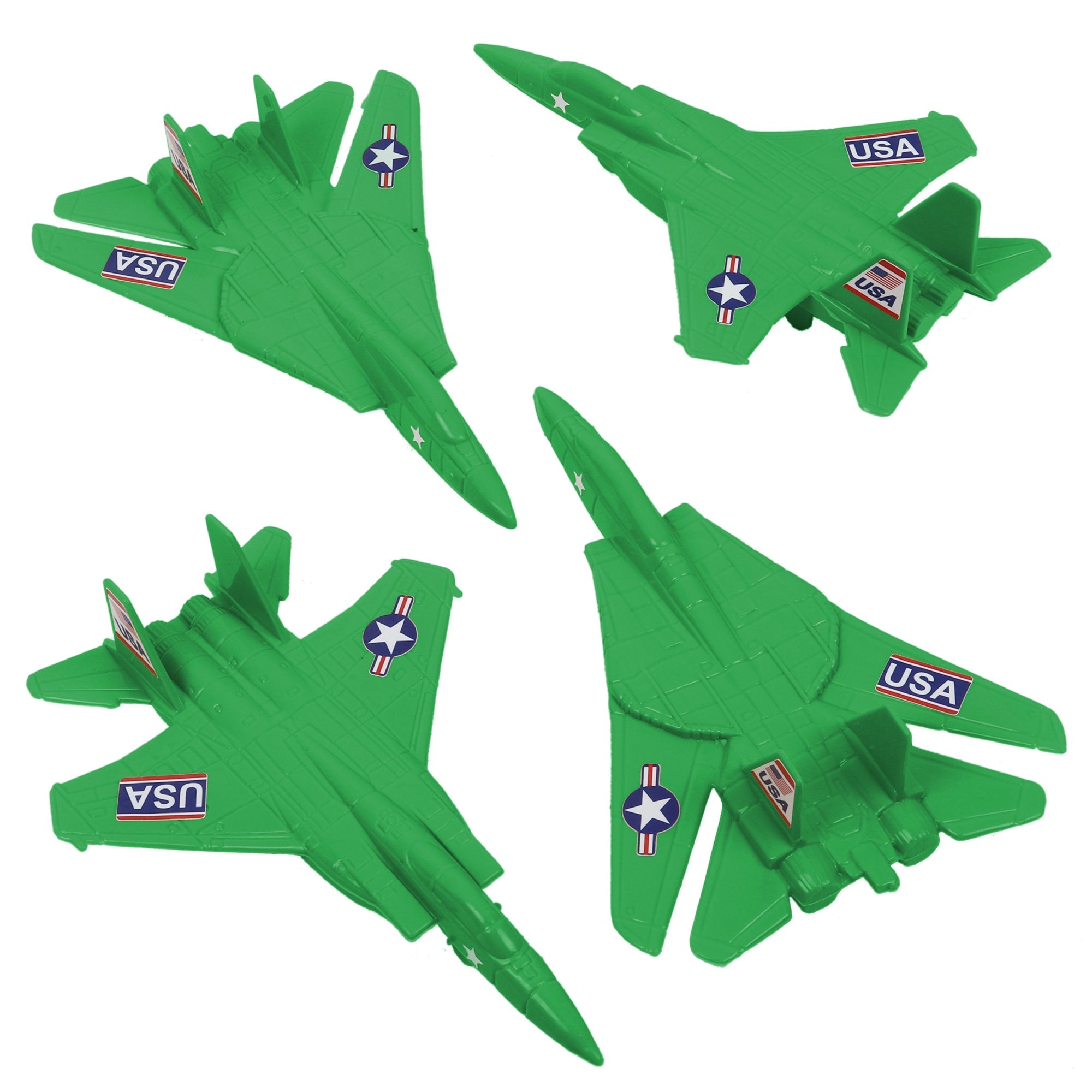 TimMee Plastic Army Men Combat Fighter Jets 4pc Airplanes Made in USA – BMC  Toys