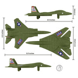 Tim Mee Toy Combat Fighter Jets OD Green Scale