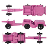 Tim Mee Toy M3 Artillery Anti-Tank Cannon Pink Top, Bottom & Side Views