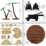 Tim Mee Toy Pirates of Treasure Island 88 Piece Playset Bucket Scale Image